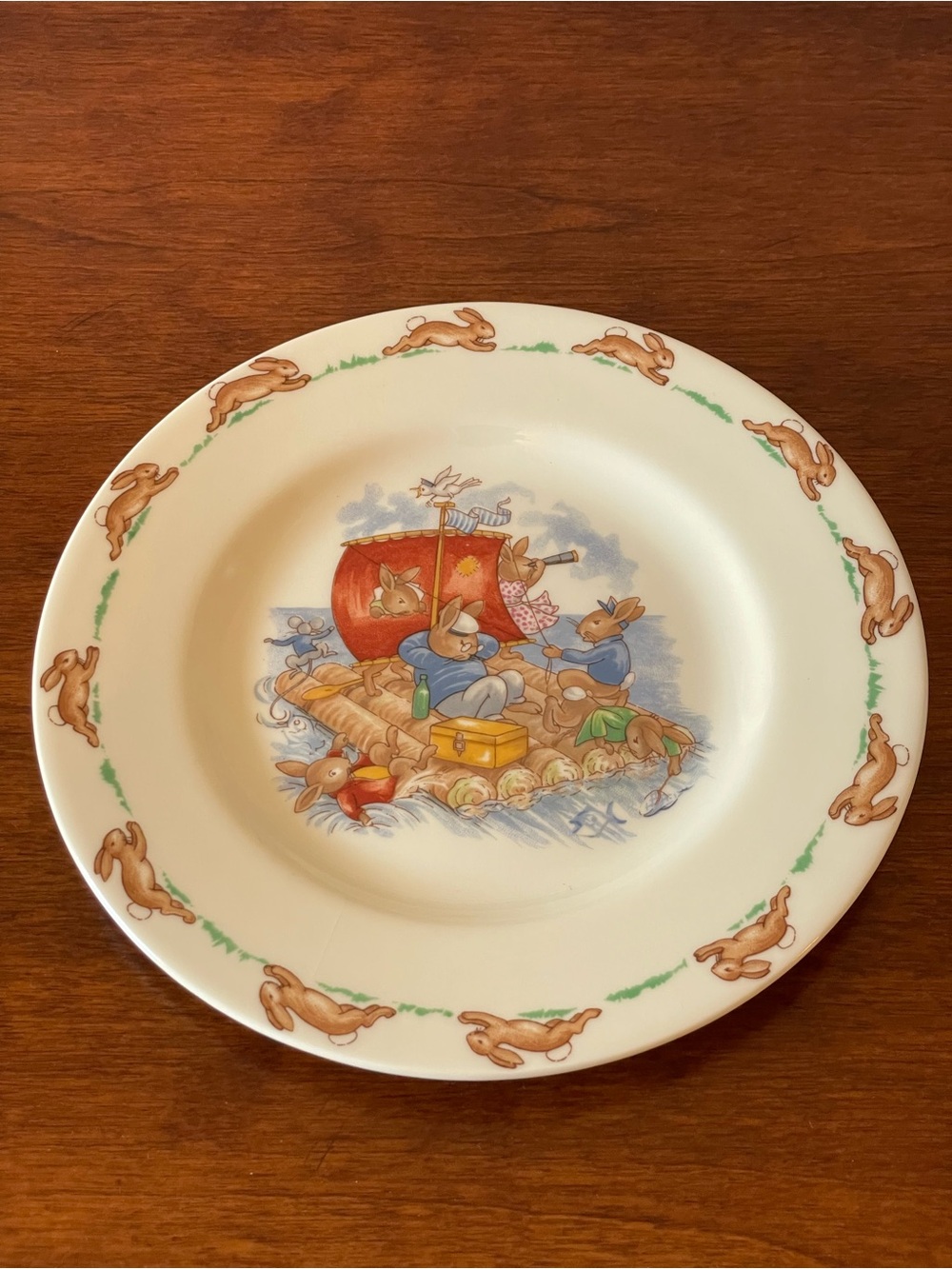 Bunnykins Royal Doulton Child’s 6” Plate At Sea or Raft